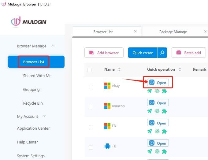 Save browser profile