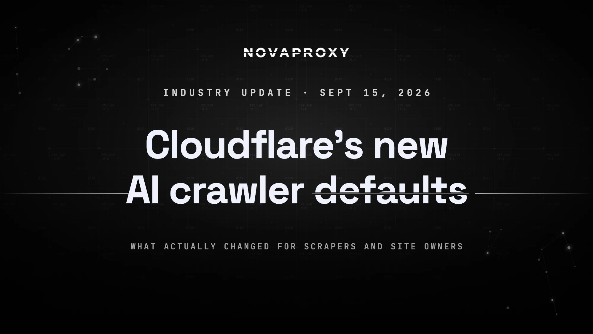 Cloudflare's AI Crawler Defaults Took Effect on September 15, 2026 — Here's What Actually Changed